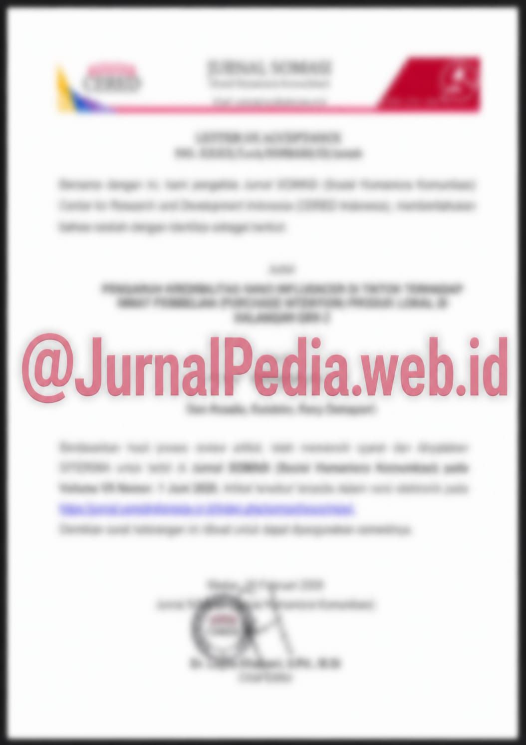 LOA Jurnal Nasional